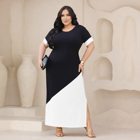 Vestido Neoclássico Plus Size Diagonal - Vestido Plus Size