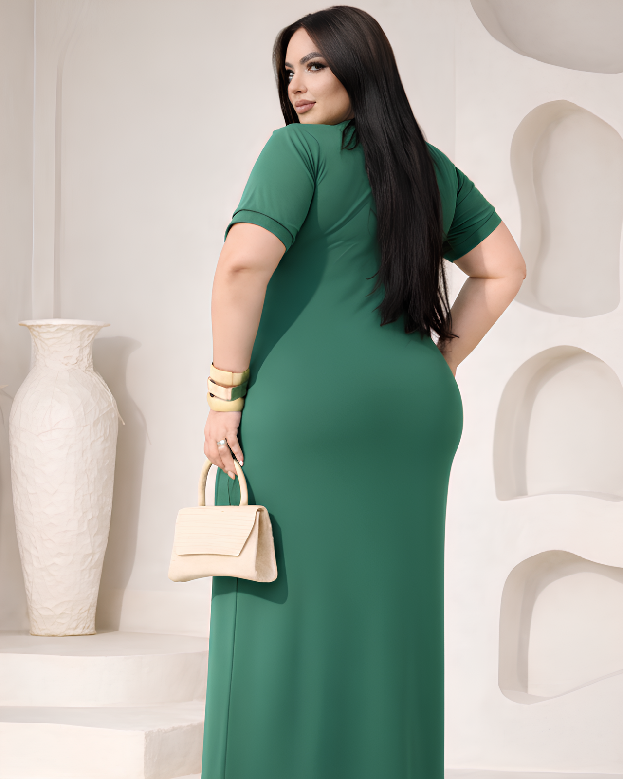 Vestido Diagonal Clássico Plus Size