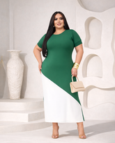 Vestido Diagonal Clássico Plus Size