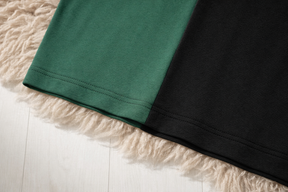 Vestido Comfy Plus Size com Blocos de Cores - Vestido Plus Size
