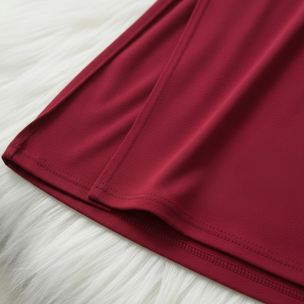 Vestido Plus Size Minimalista com Drapeado Elegante