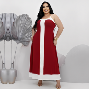Vestido Longo Elegante e Minimalista Plus Size - Vestido Plus Size