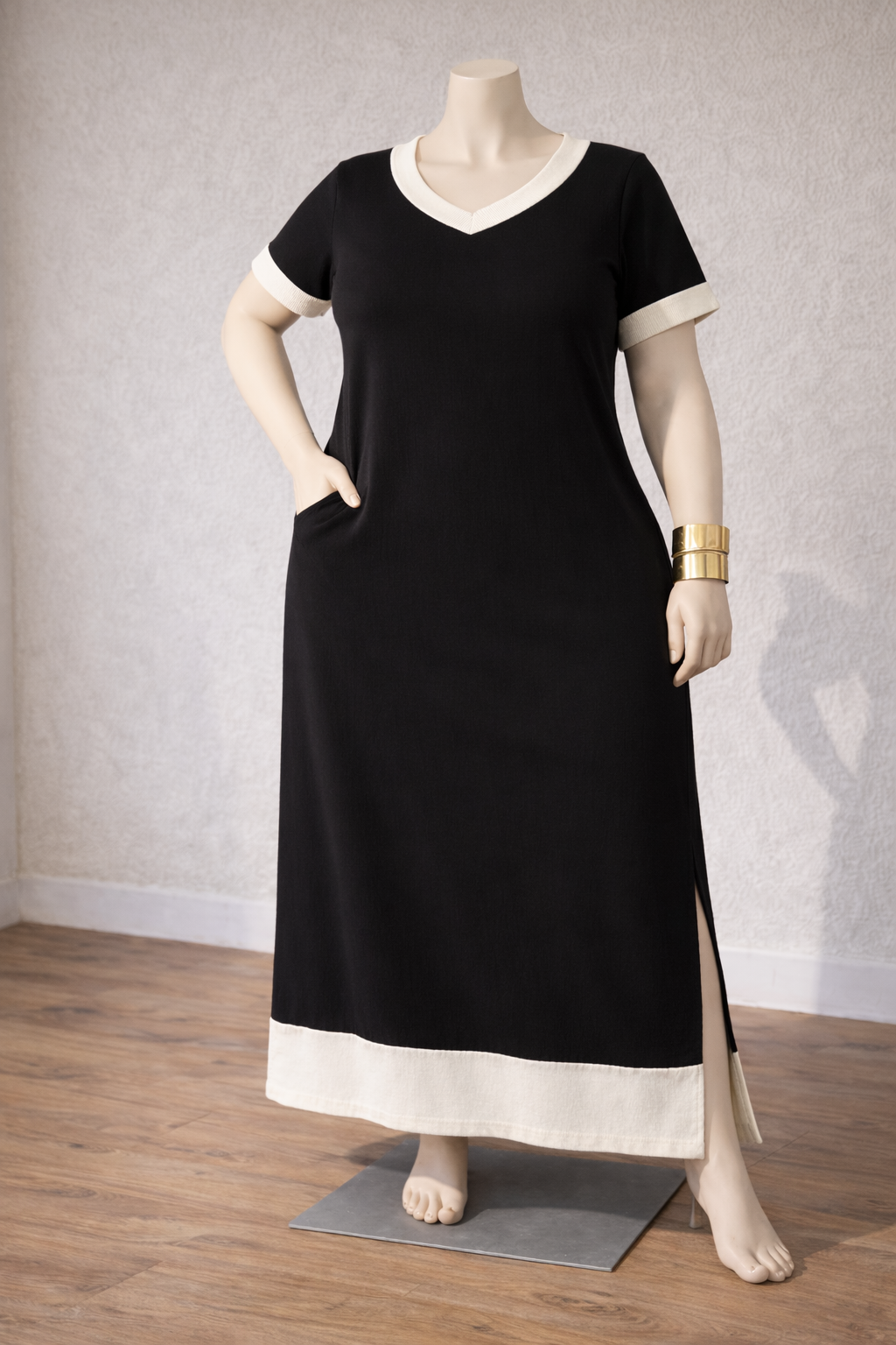 Vestido Midi Plus Size Sofisticação Comfy - Vestido Plus Size
