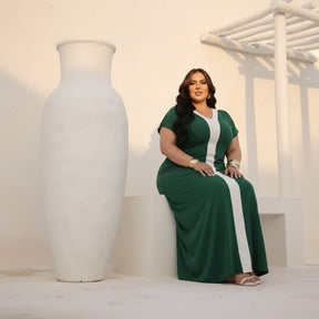Vestido Túnica Comfy Verde Elegante - Vestido Plus Size